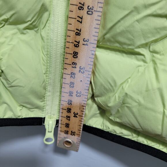 Ulla Popken Women's Hooded Neon Green Puffer Vest Size 20-22 3226-1Clo3 - Picture 7 of 8